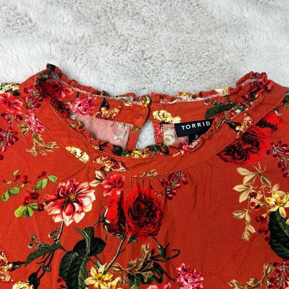 Torrid Lot of 5 Tops Blouses Chiffon Rayon Plus Size 3X Womens Floral Shirts - Picture 15 of 16